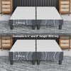 4"/8" Wood Box Spring/Foundation with Legs for Mattress Support | Heavy-Duty Structure | Fully Assembled | No Need for Bed Frame, Queen