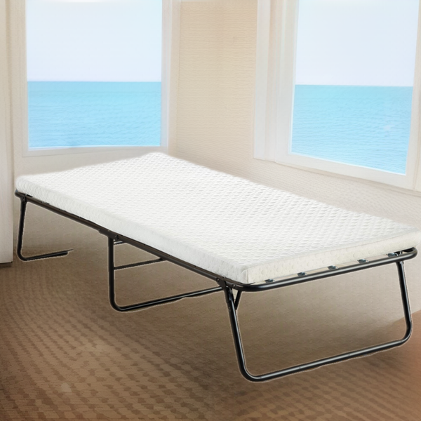 Portable Folding Cot Bed Frame with Foam Mattress