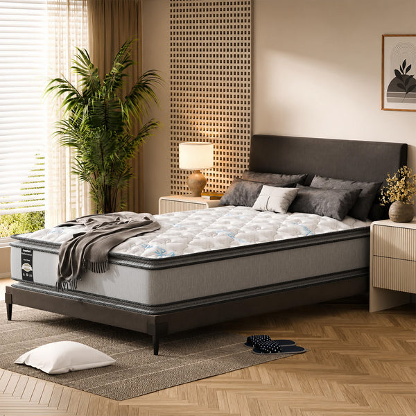 12-Inch medium plush Double sided Pillowtop Innerspring Fully Assembled Mattress