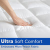 Quilted Fitted Fluffy & Soft Mattress Pad, Breathable Mattres Topper,