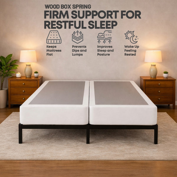 Wood Split Traditional Box Spring/Foundation For Mattress