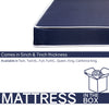 5/7/8/10 Inch Medium Firm Water-Resistance Vinyl Foam Mattress, Easy to Clean, Comfortable & Noise Free, Twin, Blue