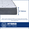 12-Inch Euro Top Firm Foam Encased innerspring mattress /Orthopedic Support For A Restful Night