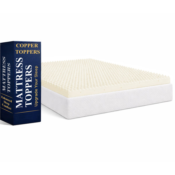 Convoluted Copper-Infused Memory Foam Mattress Toppers