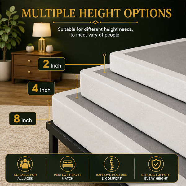 Solid Surface Wood Split Traditional Box Spring/Foundation For Mattress