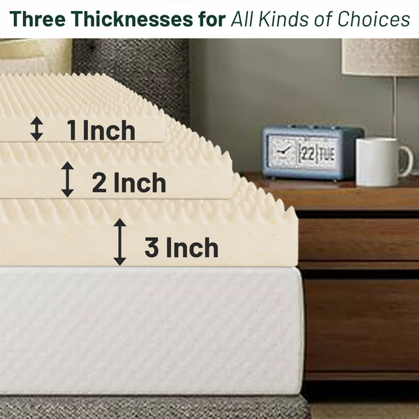 Convoluted Copper-Infused Memory Foam Mattress Toppers