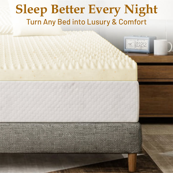 Convoluted Copper-Infused Memory Foam Mattress Toppers