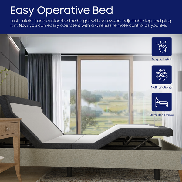 Adjustable bed with pillow tilt hot sale