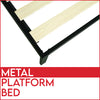 14-Inch Metal Platform Bed Frames with Wood Slat Support/No Box Spring Needed.