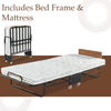 Portable Folding Cot Bed Frame with Foam Mattress