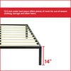 14-Inch Metal Platform Bed Frames with Wood Slat Support/No Box Spring Needed.