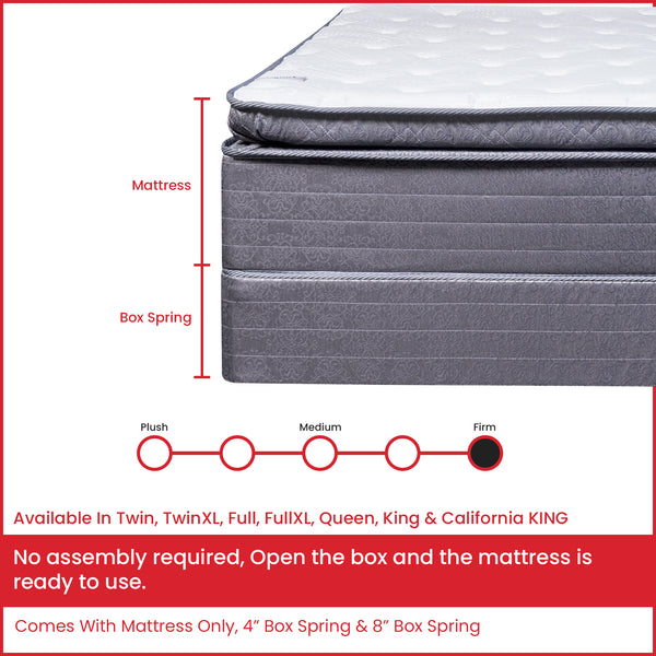 13-Inch Foam Encased Soft Pillow Top Hybrid Contouring Comfort innerspring mattress