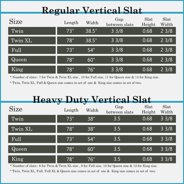 Vertical  Wooden Bunkie Board/Slat