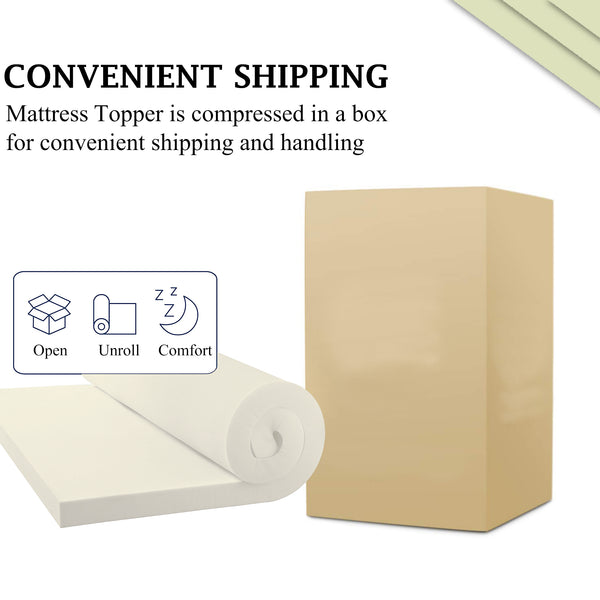 Continental Sleep, 3-inch Foam Topper, Adds Comfort to Mattress, Queen -  ShopStyle